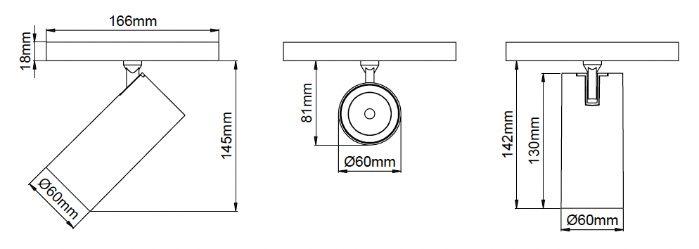 Silindir 60 Short Arm – Dessins techniques