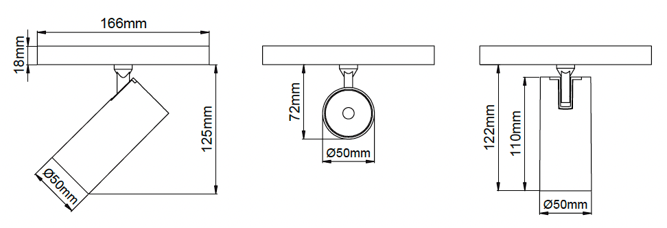 Silindir 50 Short Arm – Dessins techniques