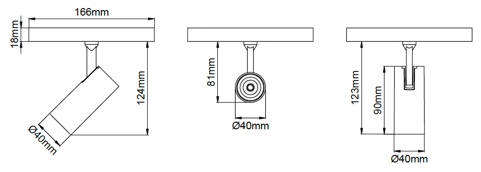 Silindir 40 Long Arm – Dessins techniques