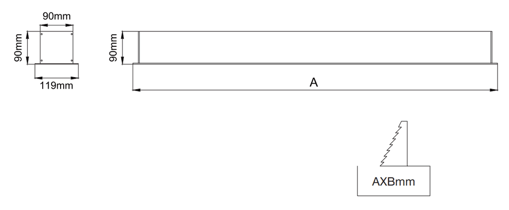Cubus Recessed – Technical Drawings