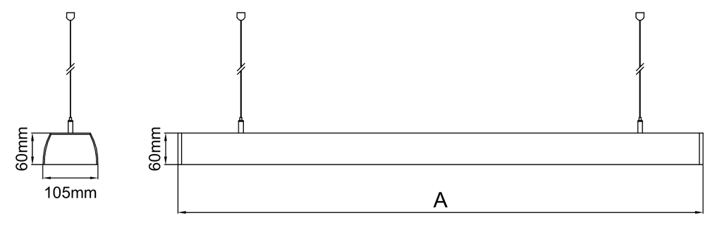 Extrude Surface Mounted – Technische Zeichnungen