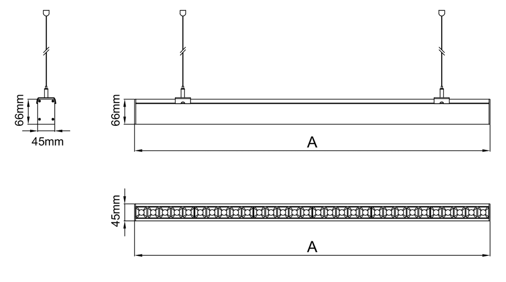 Pars Line Recessed – Dessins techniques