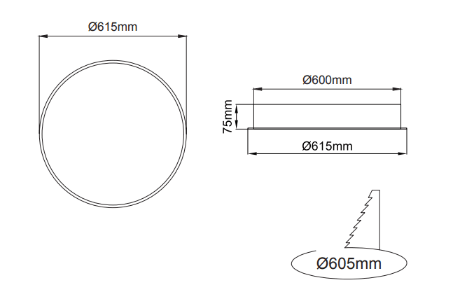 Sivo Full Ring Recessed – Technische Zeichnungen