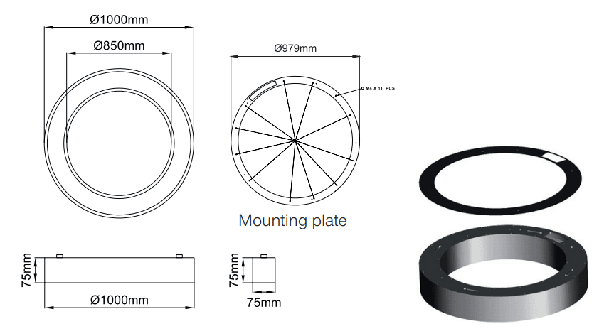 Sivo Slim Ring – Technische Zeichnungen