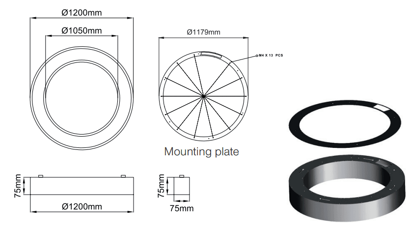 Sivo Slim Ring – Technical Drawings
