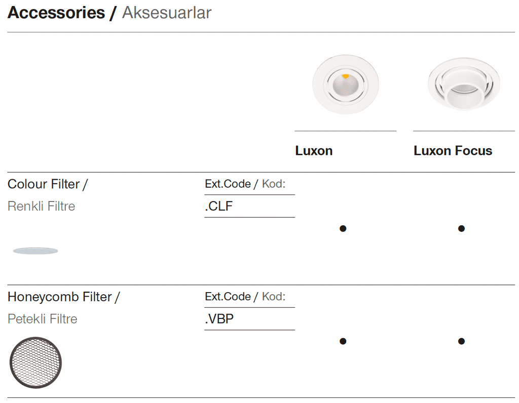 Luxon – Accessoires