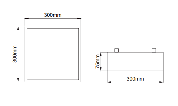 Panos Slim Surface Mounted – Technical Drawings