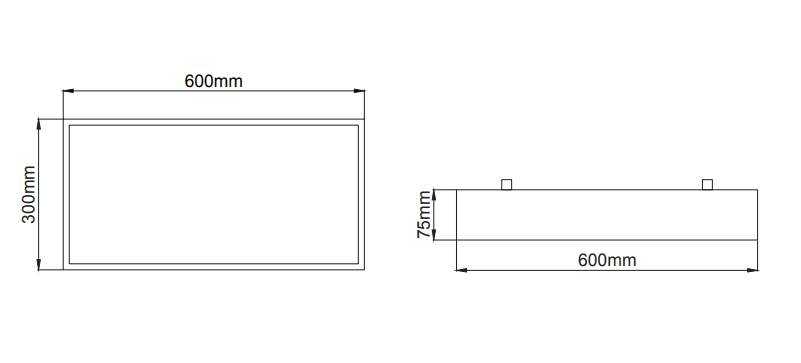Panos Slim Surface Mounted – Technical Drawings