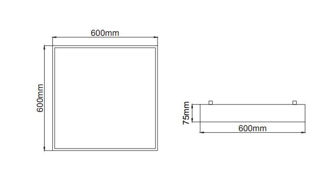 Panos Slim Surface Mounted – Technical Drawings