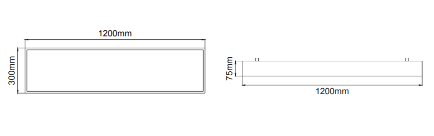 Panos Slim Surface Mounted – Technical Drawings