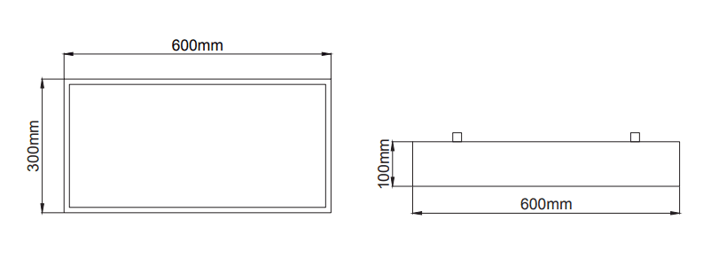 Panos Surface Mounted – Technische Zeichnungen