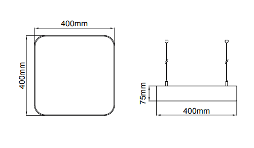 Panos Radius Slim Suspendant – Technische Zeichnungen