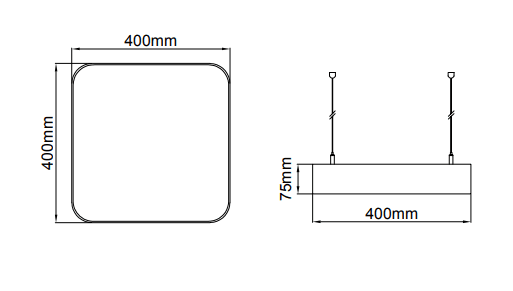 Panos Radius Slim Direct/Indirect – Technische Zeichnungen
