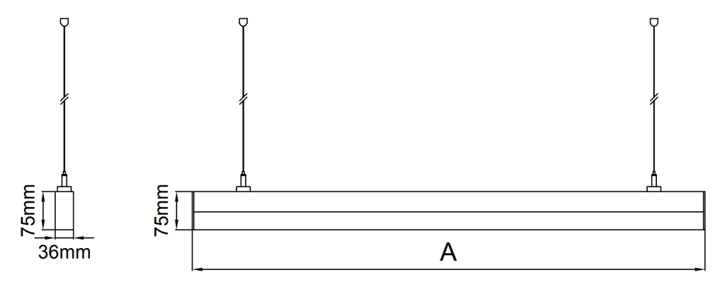 Cubicline Suspendant – Dessins techniques