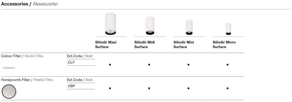 Silindir Midi Surface – Accessories