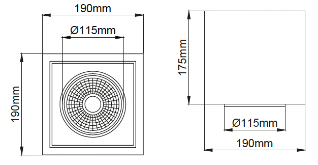 Mofos LC Surface – Technische Zeichnungen