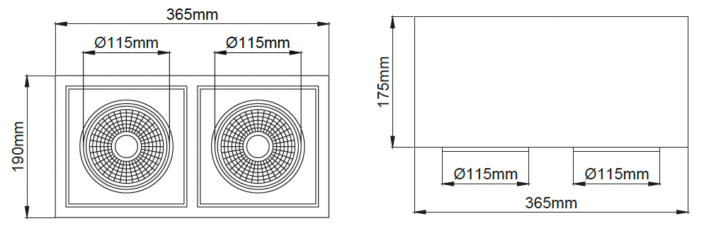 Mofos LC Surface – Technische Zeichnungen