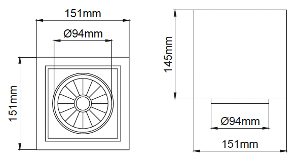 Mini Mofos Surface – Technische Zeichnungen