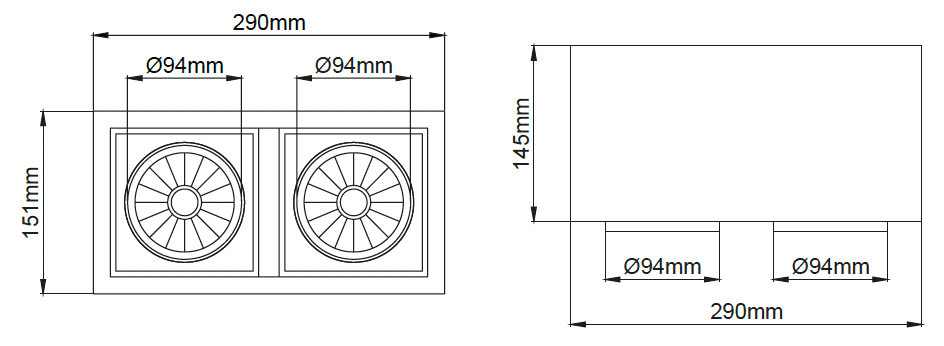 Mini Mofos Surface – Technische Zeichnungen