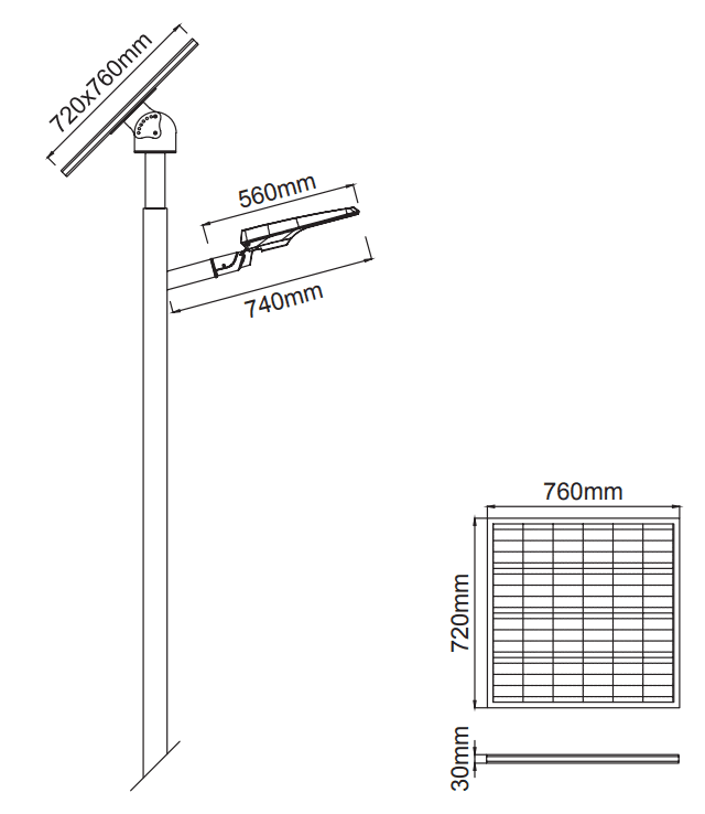 Quasar Micro Solar – Technische Zeichnungen (2/2)