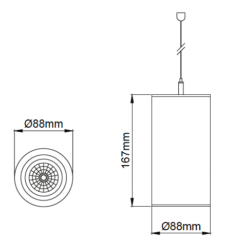 Pipa Midi Pendant – Dessins techniques