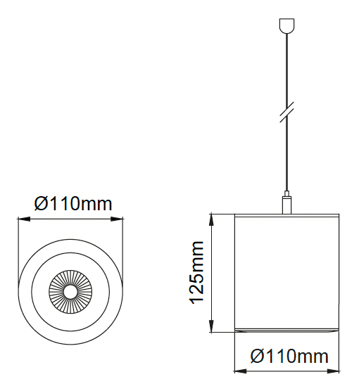 Cub Midi Pendant – Dessins techniques