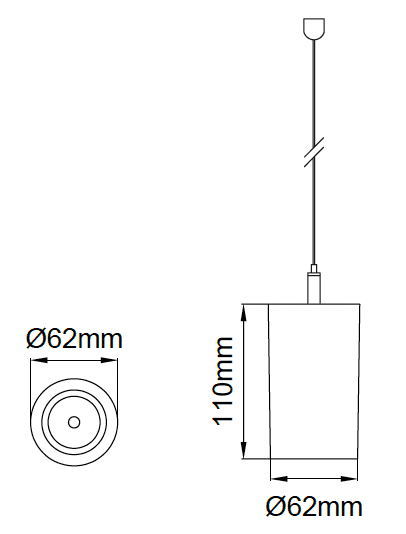 Cub Micro Pendant – Dessins techniques