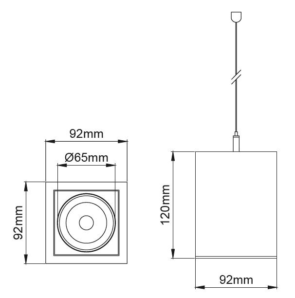 Deepress Pendant – Dessins techniques