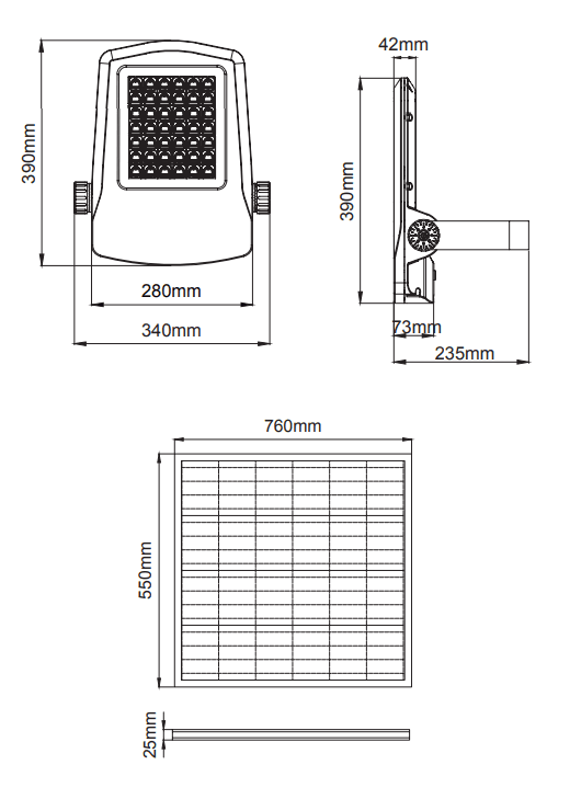 Falcon Midi PR Solar – Dessins techniques