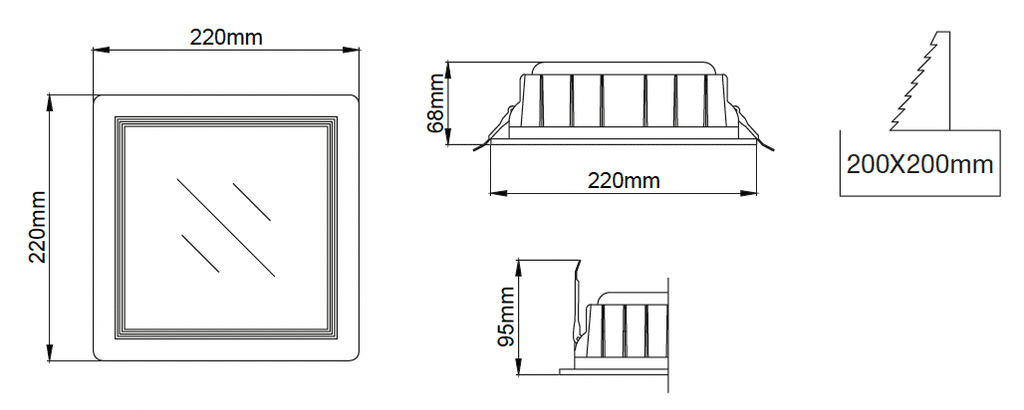 Karin Downlight – Technical Drawings