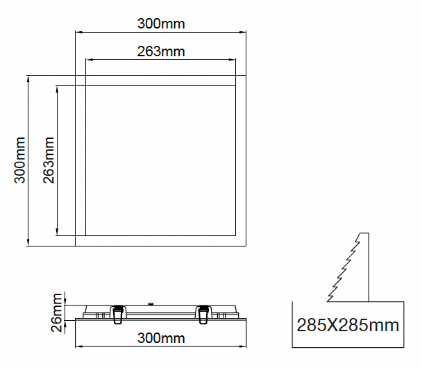 Karin Slim Mega Downlight – Teknik Çizimler