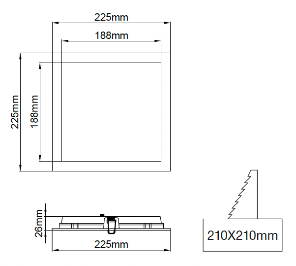 Karin Slim Maxi Downlight – Teknik Çizimler