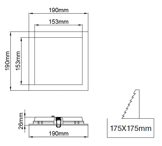 Karin Slim Midi Downlight – Teknik Çizimler