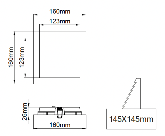 Karin Slim Mini Downlight – Technische Zeichnungen