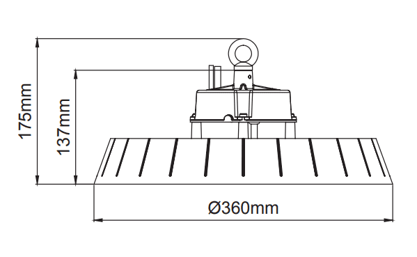 Bonita Mega Highbay – Dessins techniques