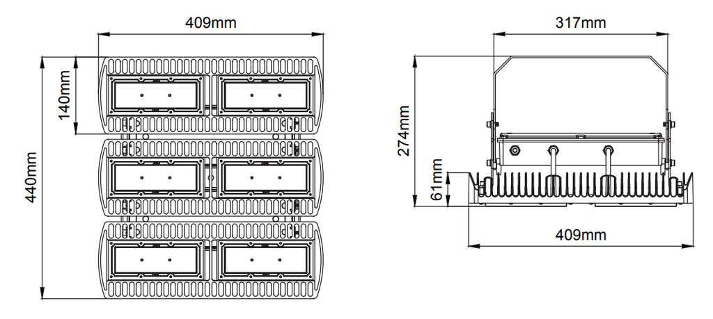 Flamingo Highbay – Dessins techniques