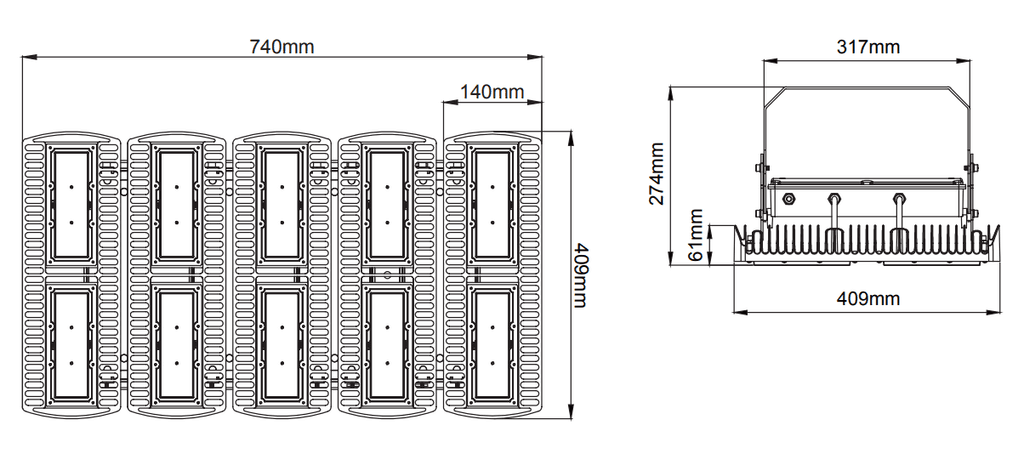 Flamingo Highbay – Dessins techniques