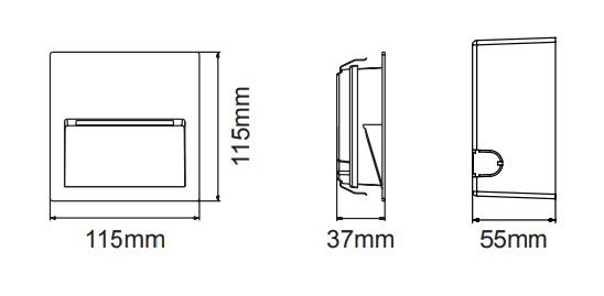 Lite Recessed – Dessins techniques