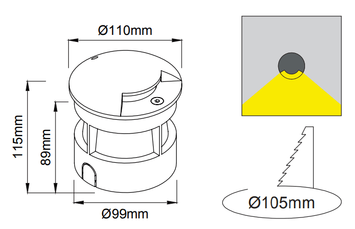 Trace Maxi Mono – Dessins techniques
