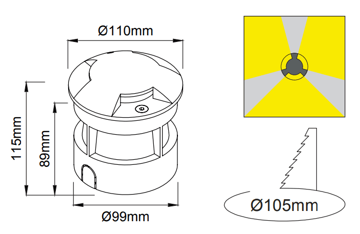 Trace Maxi Triple – Dessins techniques