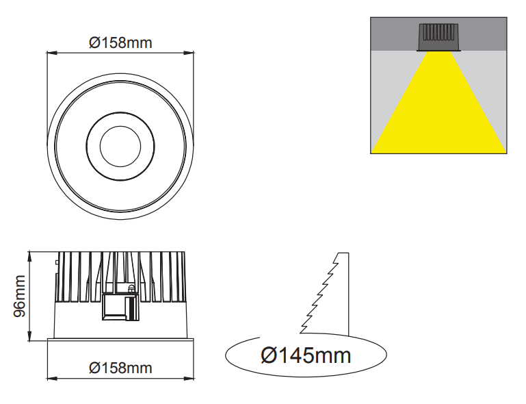 Royal 158 IP – Dessins techniques