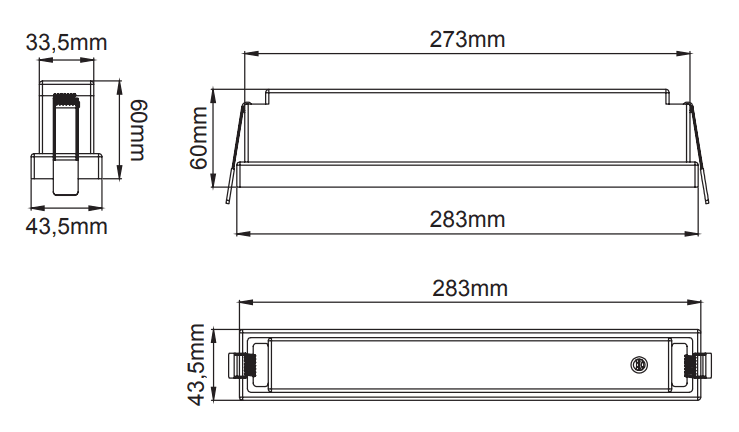 Pars IP Recessed – Dessins techniques