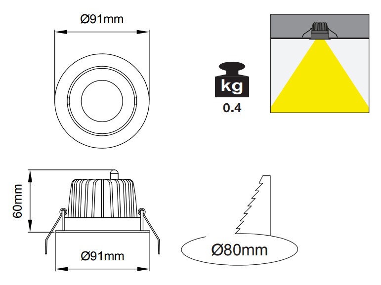Deepress Slim IP – Dessins techniques