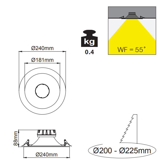 Artemis 240 IP – Dessins techniques