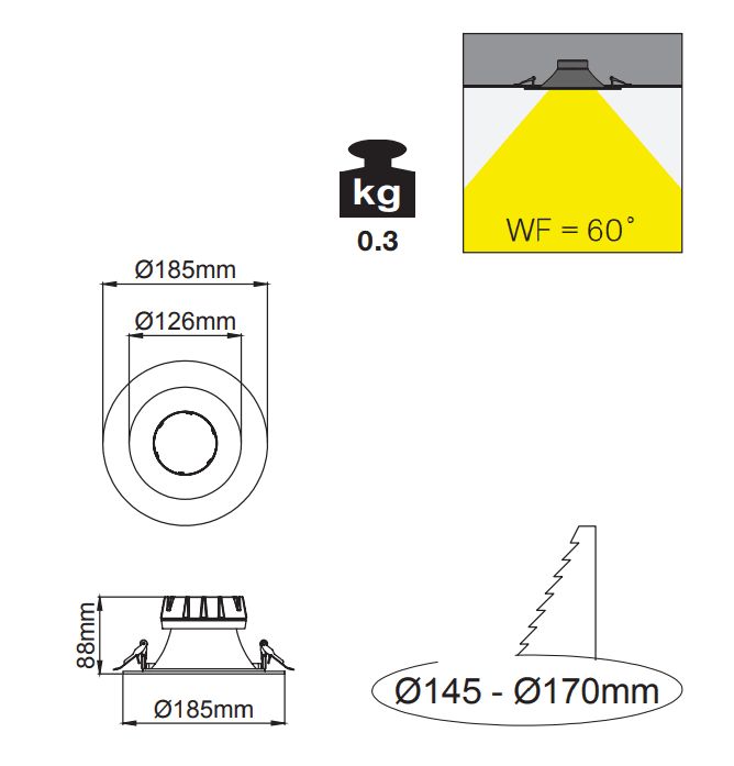 Artemis 185 IP – Dessins techniques