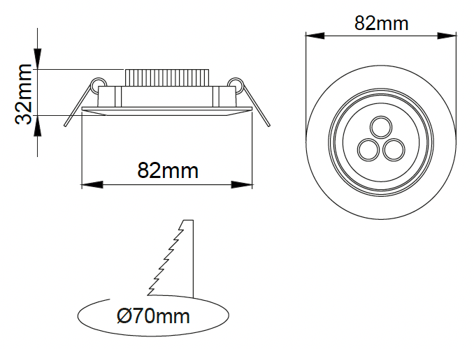 Miro Led – Technische Zeichnungen