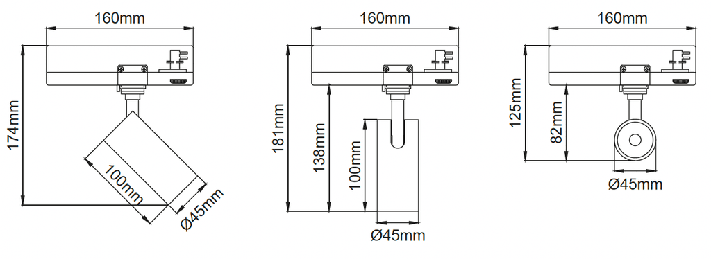 Silindir Deep Opto 45 – Dessins techniques