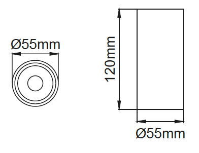 Silindir Deep Opto 55 – Dessins techniques