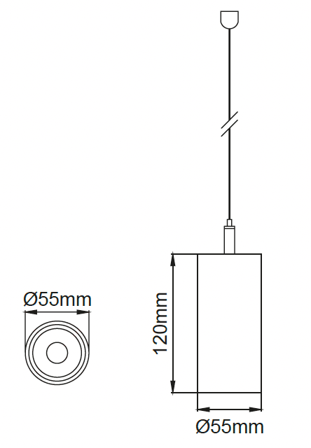 Silindir Deep Opto 55 – Dessins techniques