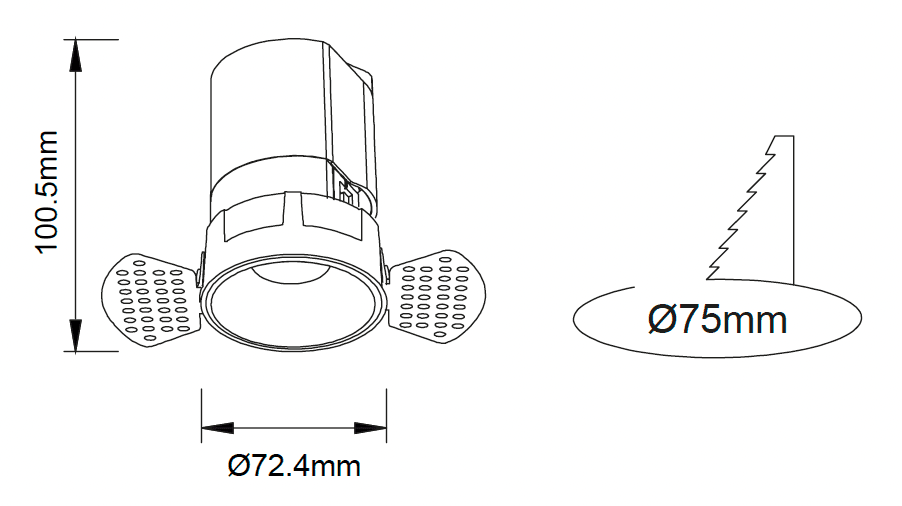 Indo Trimless Midi – Technical Drawings